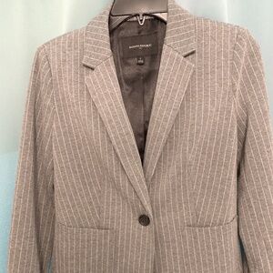 Banana Republic GREY STRIPE knit blazer SIZE 2